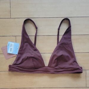 • NWT • Shade & Shore • Brown Bikini Top